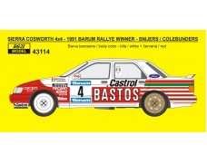 Decal – Ford Sierra Cosworth 4x4 - 1991 Barum rallye winner - Snijers / Colebunders 1/43